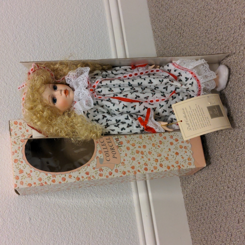 Collectible Porcelain Doll 16 in